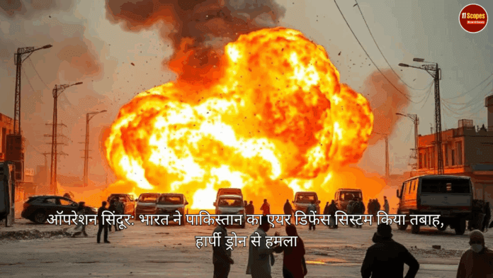 ऑपरेशन सिंदूर भारत ने पाकिस्तान का एयर डिफेंस सिस्टम किया तबाह, हार्पी ड्रोन से हमला