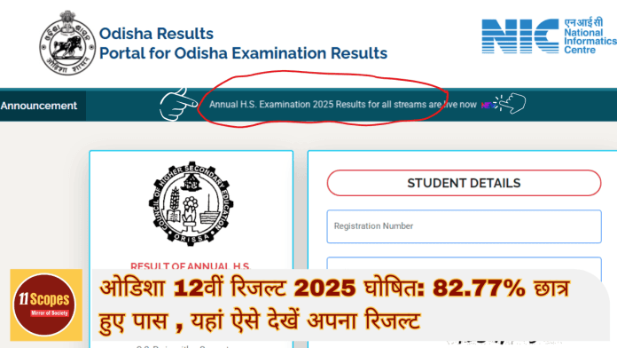 ओडिशा 12वीं रिजल्ट 2025 घोषित 82.77 छात्र हुए पास , यहां ऐसे देखें अपना रिजल्ट