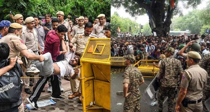 दिल्ली में प्रदर्शन के दौरान झड़प, पुलिस और प्रदर्शनकारियों के घायल होने की सूचना; कई शहरों तक पहुंचा विरोध