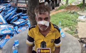 धनबाद में बड़ा सड़क हादसा टला, खजूर से लदा ट्रक अनियंत्रित होकर पलटा, चालक सुरक्षित