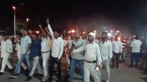 जमुआ में गौतम सागर राणा के समर्थकों का मशाल जुलूस, 14 सूत्री मांगों पर गरजे लोग