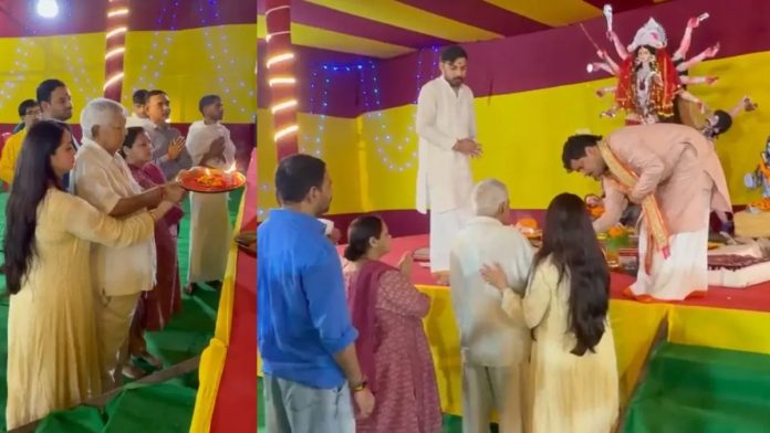 Lalu Yadav Durga Puja